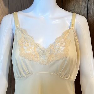 Classic vintage nude lace nightie is beautiful